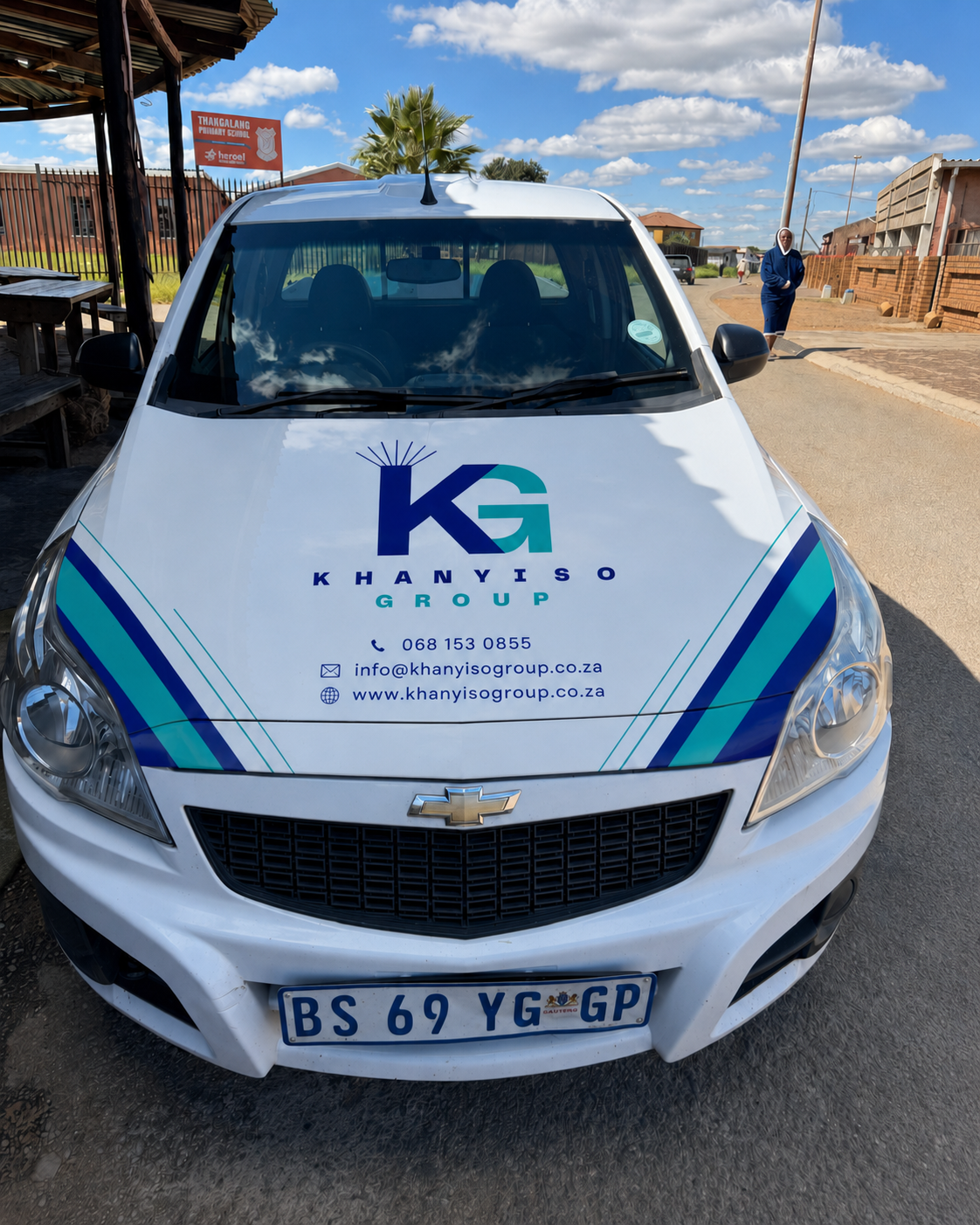 Khanyiso Group branded waste management bakkie bonnet
