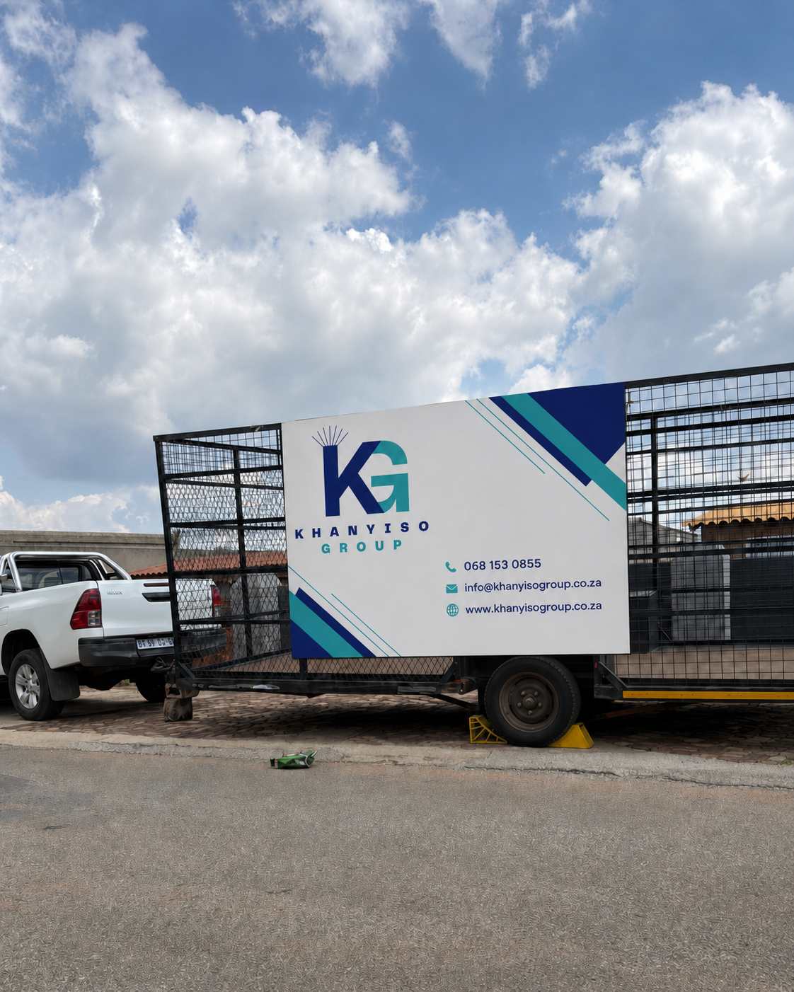 Khanyiso Group branded waste management trailer